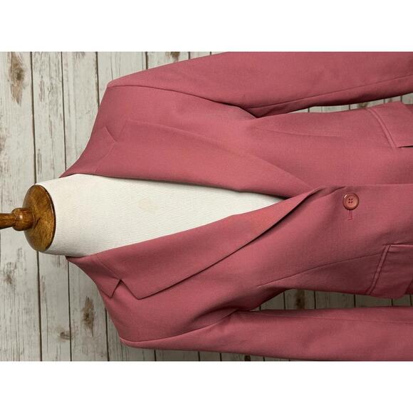 Pendleton Petite classic corpcore rose pink wool single-breasted blazer Size 8 - Picture 2 of 9